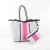 Import 2020 New style colorful print neoprene beach bag wholesale women tote handbag from China