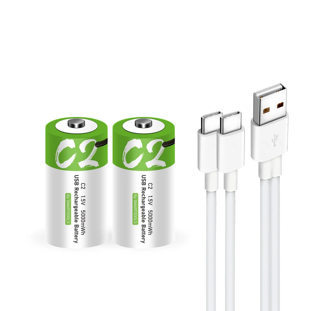 2020 top selling primary rechargeable lithium battery C size 1.5V usb battery pack