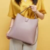 2020 wholesale fashion online shopping travelling lady shoulder genuine leather Bucket bag handbag for women