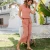 Import 2021 100% cotton womens plus size trousers & pants wide leg two piece pants set from China