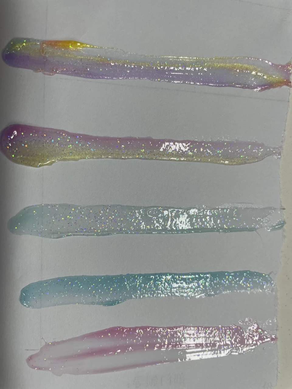 2021 high quality multi color spiral glitter effect  Lip Gloss with Silicone Holder