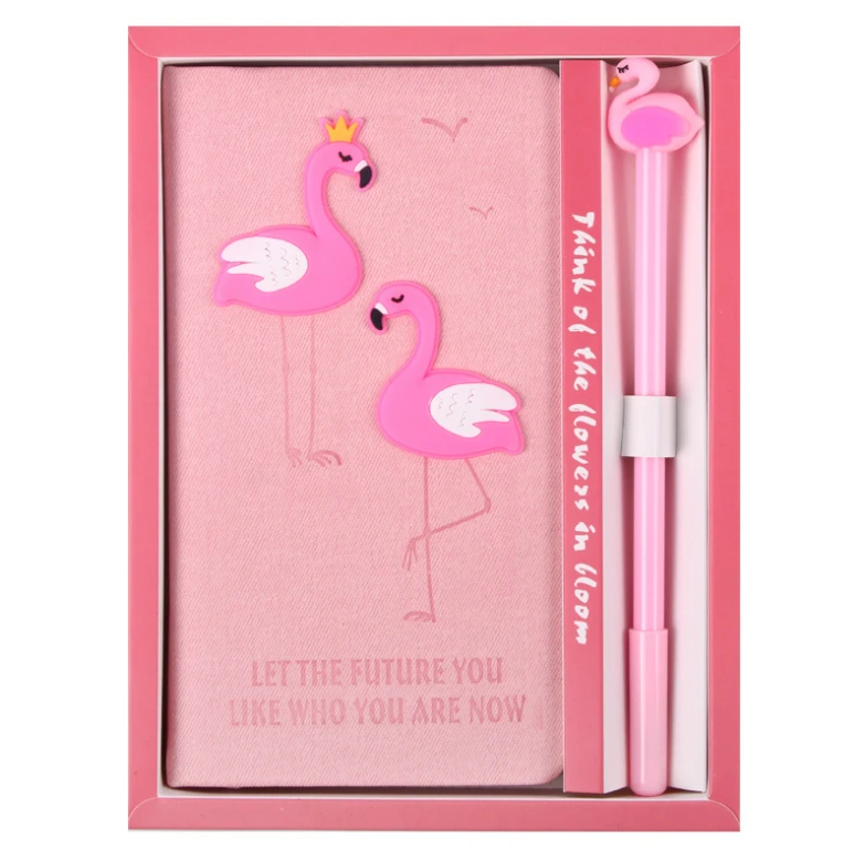 2021 Promotion Rubber Cute Flamingo Chinese Gift Set