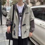 2021 Spring New Hooded Oversize Loose MenS Jacket Casual MenS Jacket Wholesale Fashion Hooded Coat
