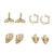 Import 2021 Trend Fashion Earrings Women Luxury Gold Plated Plastic Pearl Sea Snail Shell Earring Stud Set from China