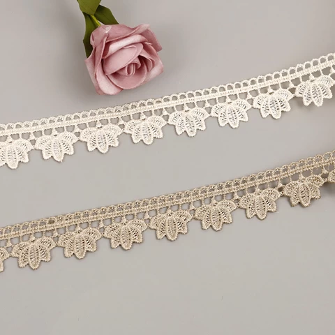 2022 new design 100% polyester eco-friendly mesh lace trim chemical embroidery lace trim for DIY