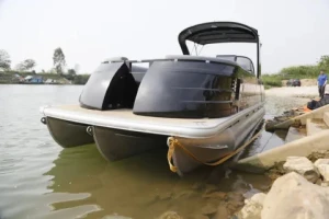 2023 New 27ft Aluminum Sport Pontoon Boat for Sale Water-sport Craft Yacht