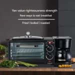2024 Top sell  Automatic Electric Bread Toaster Oven Multi Function 3 In 1 Breakfast Maker Multi-functional Breakfast