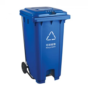 240L High Quality Outdoor plastic dustbin foot pedal garbage trash can biohazard plastic trash bins