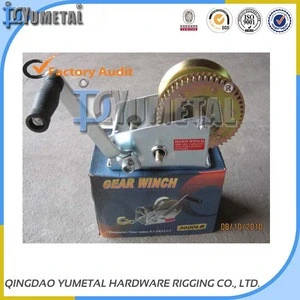 3000LBS Double Speed Manural Hand Winch With Brake Without Webbing & Cable