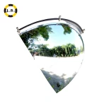 30cm 1/4 dome convex mirror, 90 degree acrylic safety dome convex mirror