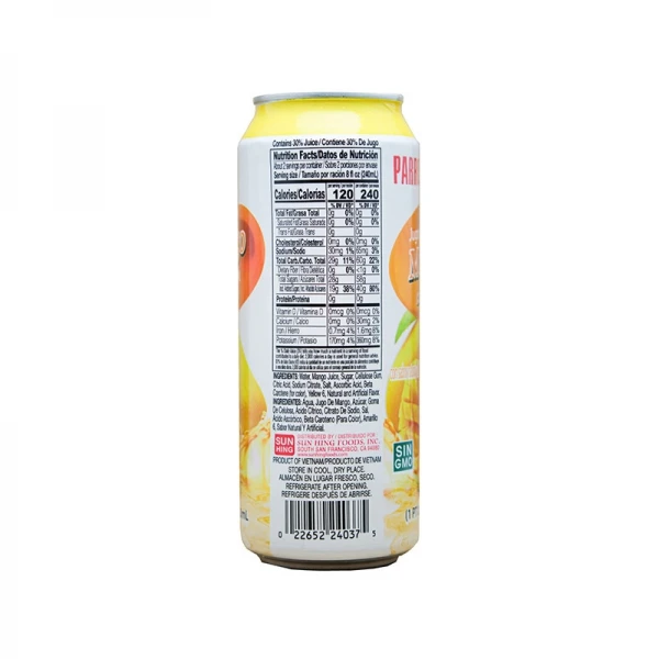 330ml Canned Mango Juice Drink With Pulp