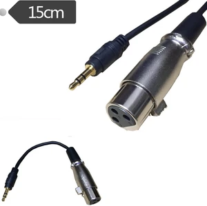 3.5mm 1/8 male to 3Pin XLR female stereo audio mixer amp cable