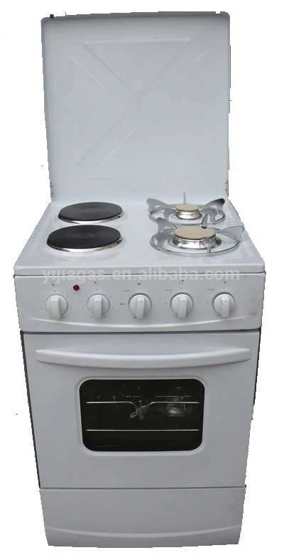 4 burner Gas stove + electric stove free standing oven with cover