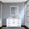 48 Inches White Color Vanity Tops Bathroom Cabinets Contemporary and Minimalist Styled  Vanity Bathroom Vanities