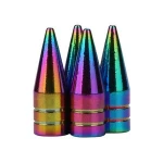 4x Aluminum Bullet Car Truck Air Port Cover Tire Rim Valve Wheel Stem Caps Wheel Caps Valve Caps Spare Tire Cover car-covers Cap