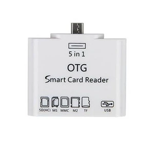 5 in 1 micro usb sim otg sd smart card reader