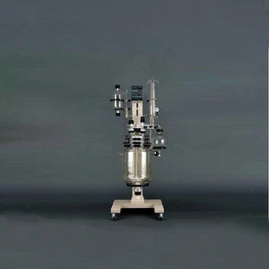 5 L Mixing Vessel Glass Stirer Double Layer Jacket Vacuum Reactor For Distillation