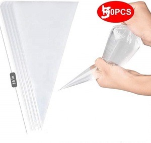 50 Pack 16 Inch Bpa Free Healthy Ldpe Plastic  Pastry Bags Disposable Cake Decorating Bags-Ideal Baking tools