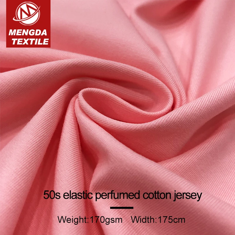 50s single jersey 95% cotton 5% spandex knitted fabric perfume