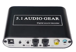 5.1 channel digital audio 5.1 decoder with 3X3.5mm jack output- Factory supply