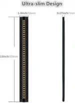 6 Pack 12inch Black Finish Dimmable LED Closet Light Kit for Wardrobe, Cabinet Lighting wardrobe light led