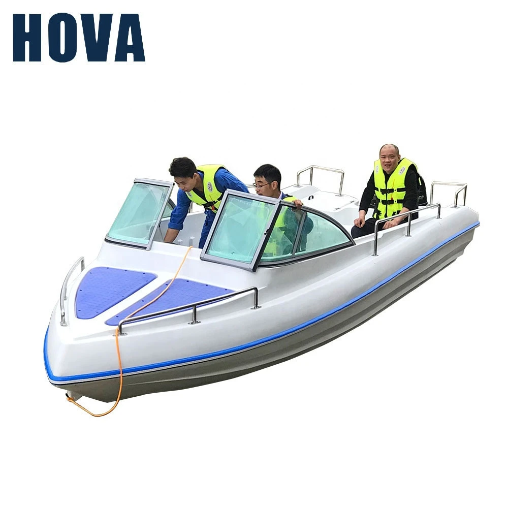 6M Hot sale Luxury rotomolding plastic fishing boat work boat pass CE can OEM speed boat yacht hull 10 persons for sale
