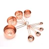 8 Pieces Hot Selling Factory Supplier Rose Gold Stainless Steel Measuring Cups and Spoons
