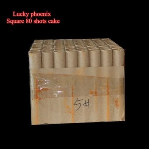 80 shots square high quality cakes fireworks for wholesale