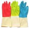 80g household latex glove bicolor waterproof latex kitchen cleaning heat resistant food grade rubber glove
