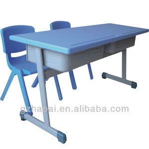 A-12309 Comfortable Double Students School Desk And Chair
