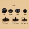 AA Factory Price T5 Size Black White color  Plastic Snaps Buttons in stock