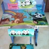 adjustable height Popular Kids Table and Chairs Set Carton Furniture Plastic Study Desk