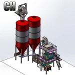 Advanced Technology Automatic Dry Mortar Mixing Machine and batching dry powder mortar production line