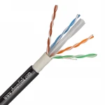 Aerial Utp cat6  with Messenger 0.56mm 0.57mm 250 MHz or  greased waterproof lan cable  jelly filled  outdoor UTP CAT6