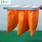 Air conditioning filter bag, aluminum frame medium filter bag F5/F6/ F7/F8/ F9 pockets filter