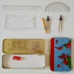  school Metal tin box Kofa Math set