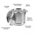 Import All Kinds Of Size Amazon new Aluminum 12-Quart Silver Pot Stock Pot Tamale and Steamer Aluminum Stock Pot from China