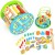 Import Amazon hot sale multi function montessori wooden activity cube box toy educational wooden bead maze abacus fishing toys for kids from China