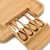 Import Amazon top seller 100% pure bamboo cheese board with tray knives kitchenware from China