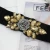 Import Amazon Women Floral Rhinestone Belt Sparkly Beaded Crystal Elastic Waist Wide Waistband Dress Belts for Ladies from China