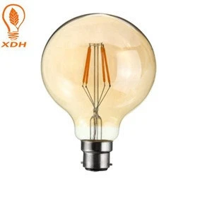 amber color 4W 6W filament led bulb g80 led filament bulb