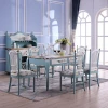 American Pastoral Style of Sitting Room Dining-room Furniture European Wooden Table Set 6 Chairs