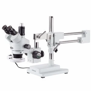 AmScope supplies 3.5X-180X Trinocular Stereo Microscope with a Fluorescent Ring Light + 14MP Camera