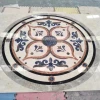 Arabic Big House Villa Flooring Waterjet Tile Marble Medallion Stone Custom Patterns Hotel Floor Waterjet Medallion Carpet Stone