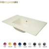 Artificial Quartz Stone Beige Undermount 43/78 Brown Granite Kitchen Sink