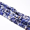 Asingeloo 34&quot; Blue Sodalite Tumbled Chips Irregular Shaped Drilled Loose Gemstone Stone Beads in Strand for DIY Jewelry Making