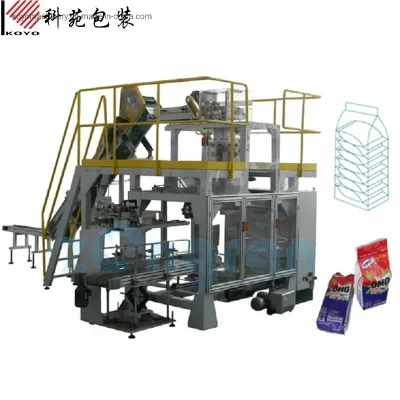 Automatic Bags-in-Woven Bag Baler Machine for Primary and Secondary Packing 1-2-5kg Detergent Powder/Washing Powder in PP Woven Bag Orderly Omo/Liby Supplier