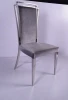 B8039 Modern stainless steel  dining chair  metal with grey velvet