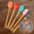 Import Baking Mixing Cooking Apartment 5 Pieces Mini Silicone Wooden Handle Spatula Set from China