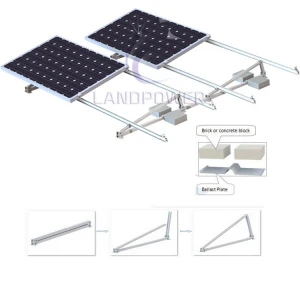 Ballasted Mount on Flat Roof Aluminum Solar Panel Mount Structure  with Ballast Plate